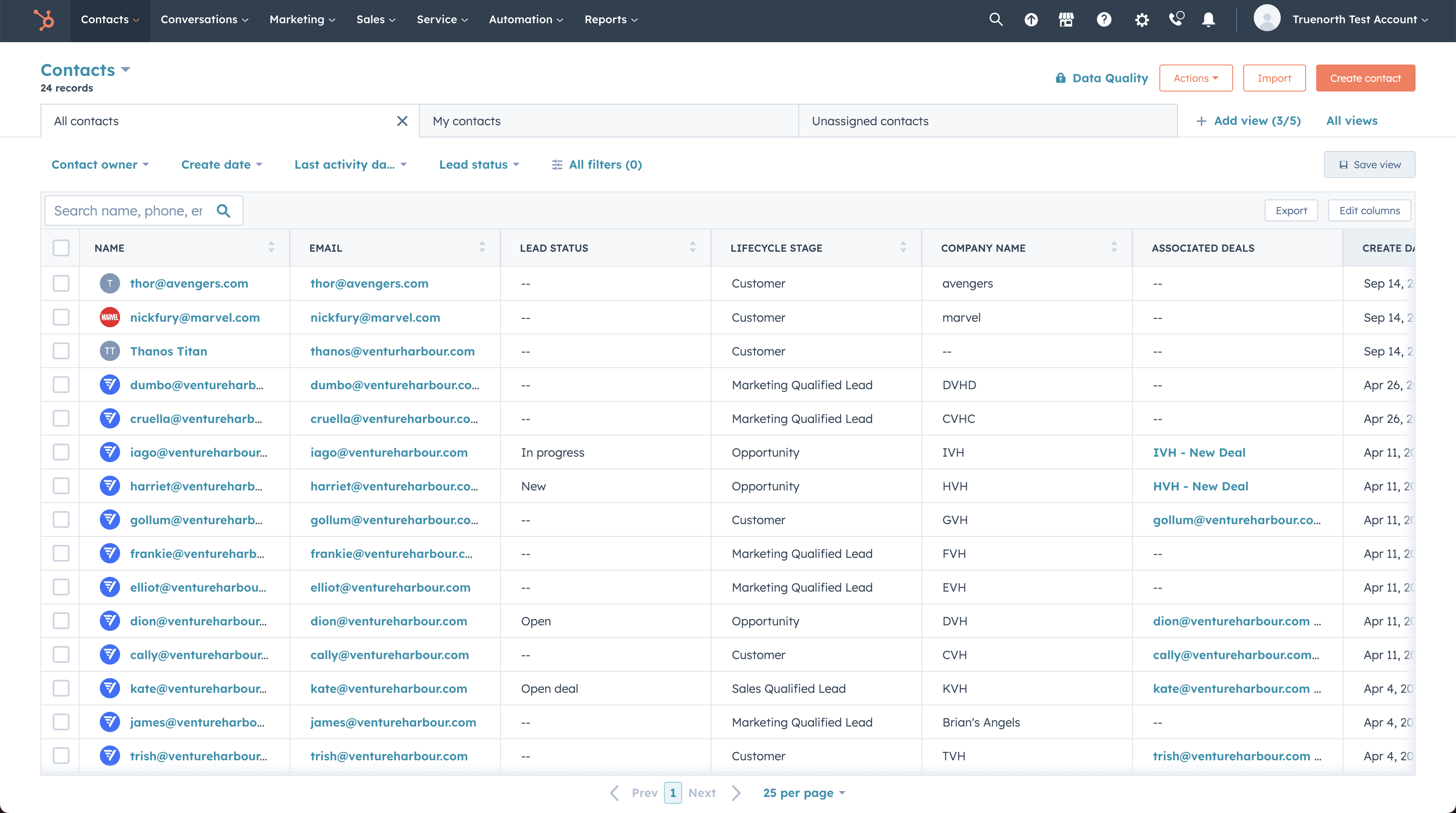 HubSpot screenshot 1